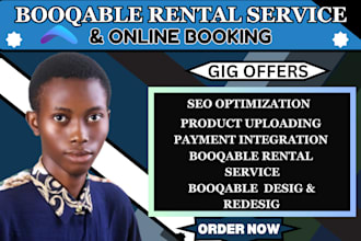 setup booqable rental service integrate shopify web design calendly booksy, SEO