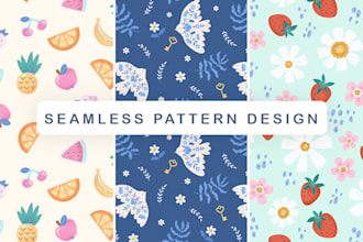 create a whimsical seamless pattern for your baby product