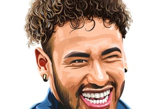 create a face into color vector art portrait