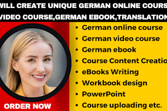 unique german online course, video course,german writer,german ebook,translation