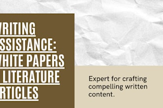 help in urgent white papers and literature articles