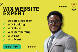 redesign wix website wix booking wix event page wix membership wix hotel wix seo