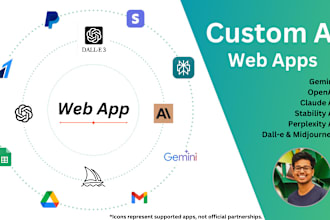 build custom ai web apps using openai, claude ai, dalle, etc