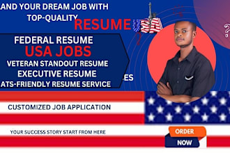 create professional USA jobs federal, executive, ats, veteran, military resume
