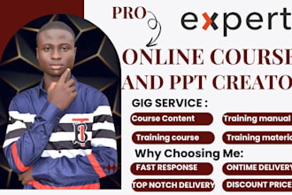 create training materials manual or course for physical or virtual training