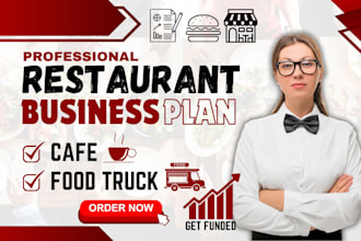 craft business plans for restaurants, coffee shops, food trucks
