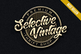 do vintage , badge, retro , hipster, classic , business logo design