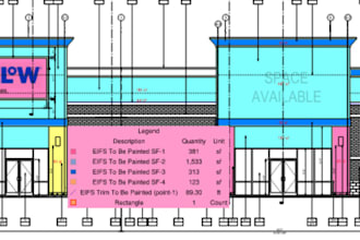 do finishes, paint material take off and cost estimation