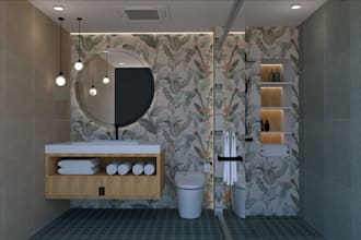 interior design with photorealistic renders and 2d layout