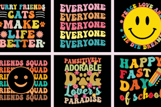 make retro vintage groovy hippie 70s designs for t shirts
