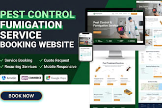design home service pest control website fumigation service booking website