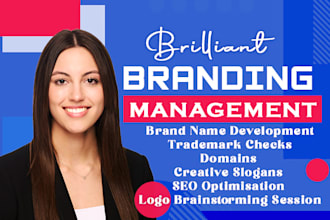 create a compelling business name, slogan, logo and website