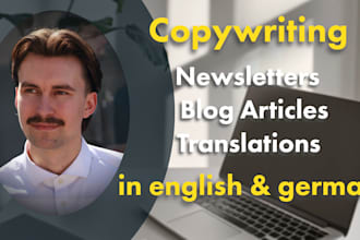 do short form copywriting, newsletters, blog articles and website content