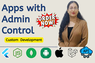 do flutter android and ios application with admin control