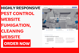 design pest control website fumigation website cleaning website