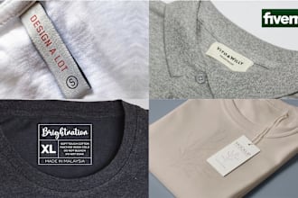 design clothing labels and hang tags and neck tag