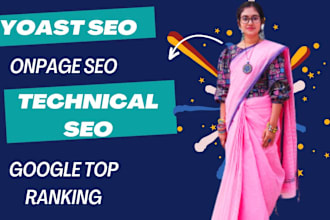 do seo optimization on yoast onpage and technical for google top ranking