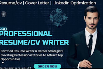 write and upgrade your cv, resume, cover letter, linkedin