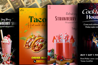 create stunning food posters and menu designs