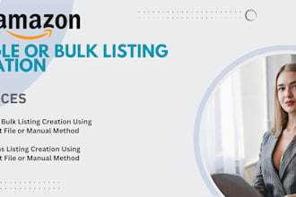 upload a single bulk or variation listing on amazon