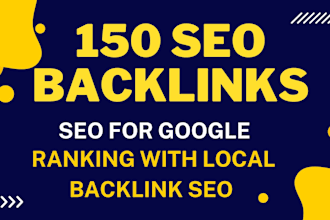 150 high quality backlinks for SEO