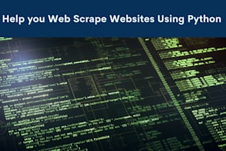 help in web scraping, website scraping, web scraper in python