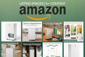 design amazon listing images and a plus content