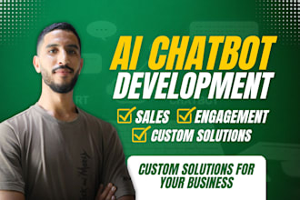 build ai chatbot development for customer support, sales