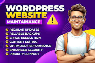 provide monthly wordpress maintenance and support