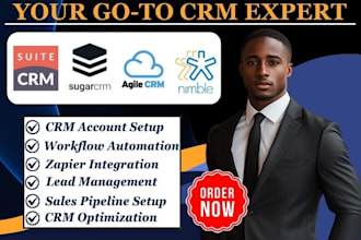 setup sugarcrm suitecrm espocrm vtiger nimble crm agilecrm automation