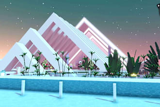 create custom 3d metaverse environment for spatial , decentraland