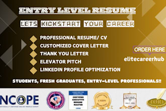 edit write and upgrade your entry level resume