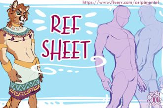 create a reference sheet of your oc, fursona or avatar