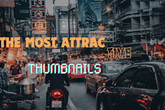 create catchy amazing youtube thumbnails within 16 hours