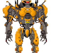 do a pixel art character design for your 2d game