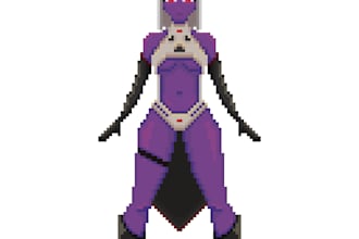 do a pixelart character design for your top down game
