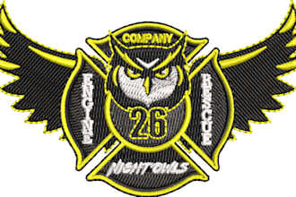 digitize logo embroidery dst, pes or any file in 1 hour