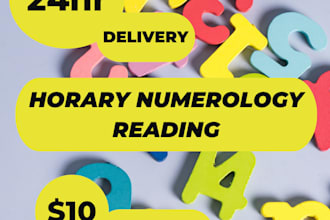 give you numerology horary 1 question reading