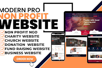 responsive church, ministry, charity or non profit donation website