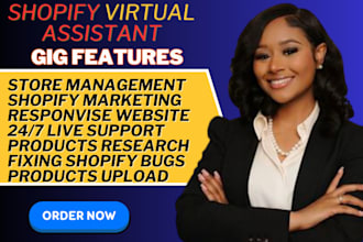 create shopify website design, shopify virtual assistant  redesign landing page