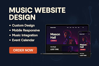 create stunning music website for artists producers djs bands and record labels