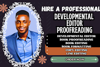 do developmental book editor, format fiction and non fiction novel, proofreading