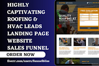 roofing and hvac landing page roofing website roofing sales funnel roofing leads