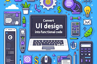 convert figma UI design into functional code in react or angular