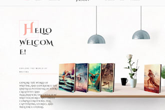 design bookstore website or landing page with maintenance