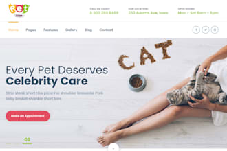 design professional pet adoption website pet care website pet walking website