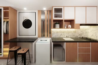 design minimalism 3d interior with render
