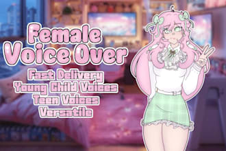 record a warm anime girl voice