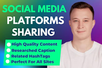 share your website by daily basis high quality social media marketing sites post