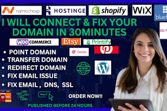 fix, connect, redirect, dns, cpanel of hostinger , bluehost, shopify, ionos